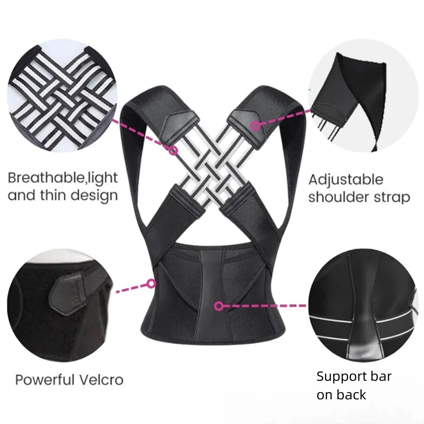 Invisible Posture Corrector Unisex Smart Invisible Posture Belt - Say Goodbye to Hunching, Achieve an Upright Stance!