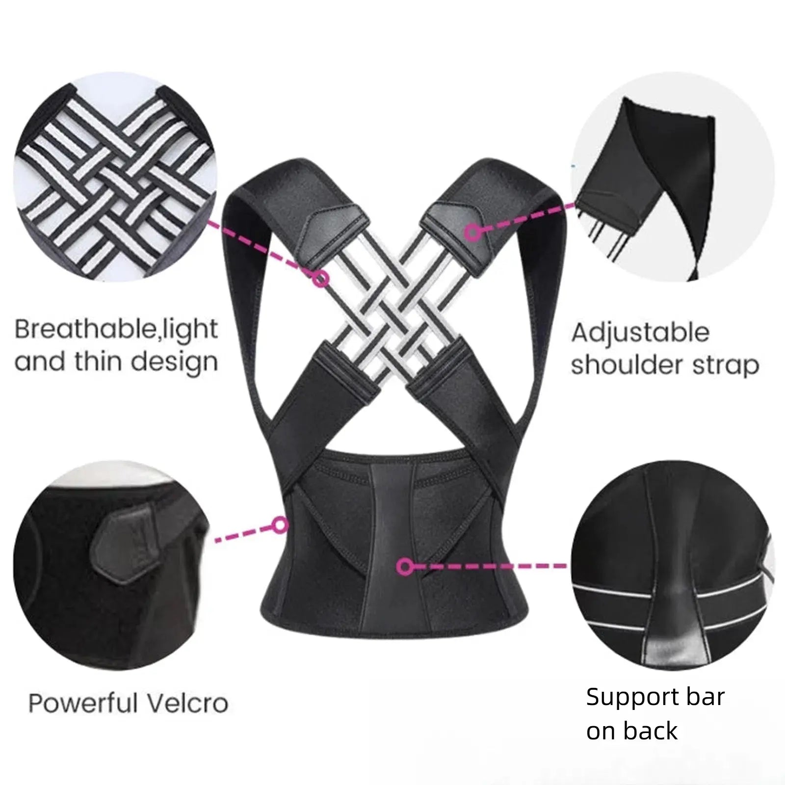 Invisible Posture Corrector Unisex Smart Invisible Posture Belt - Say Goodbye to Hunching, Achieve an Upright Stance!