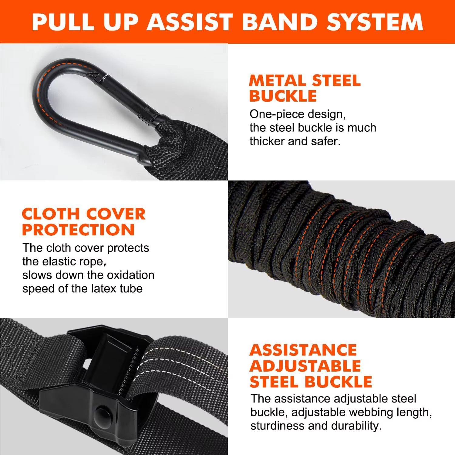 Pull-Up Power with Auxiliary Trainer Elastic Rope Pull Bar Fitness Home Men'S Pull-Up Pull-Up Auxiliary Pull Band Latex
