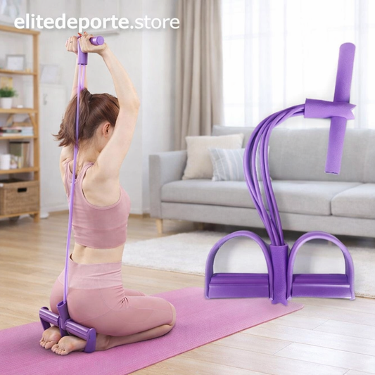 Banda elástica de resistencia para pedales de yoga de 6 tubos.