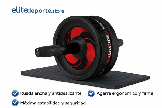 Rodillo abdominal para ejercicios en casa+ Alfombrilla antideslizante para ejercicio.
