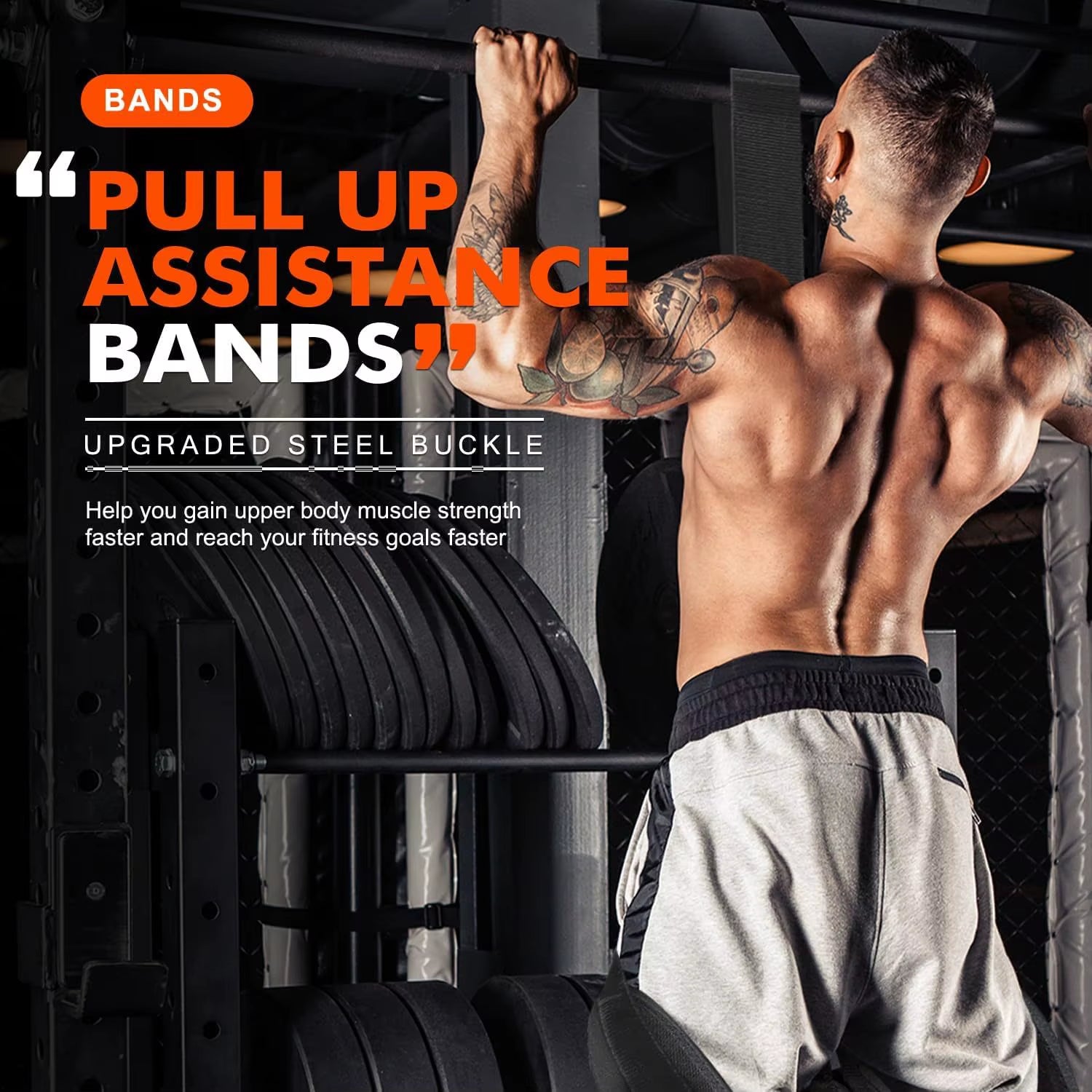 Pull-Up Power with Auxiliary Trainer Elastic Rope Pull Bar Fitness Home Men'S Pull-Up Pull-Up Auxiliary Pull Band Latex